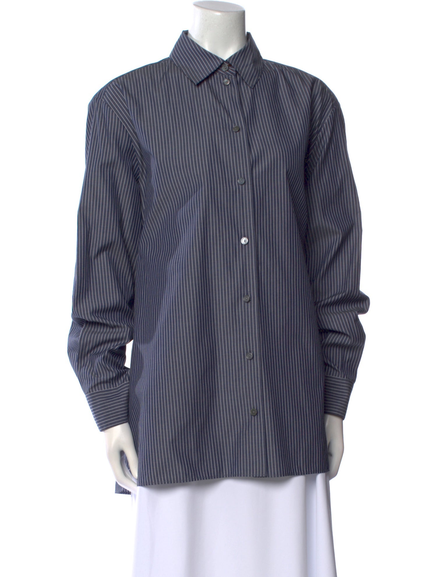 The Row Sisilia Striped Button-Up Top