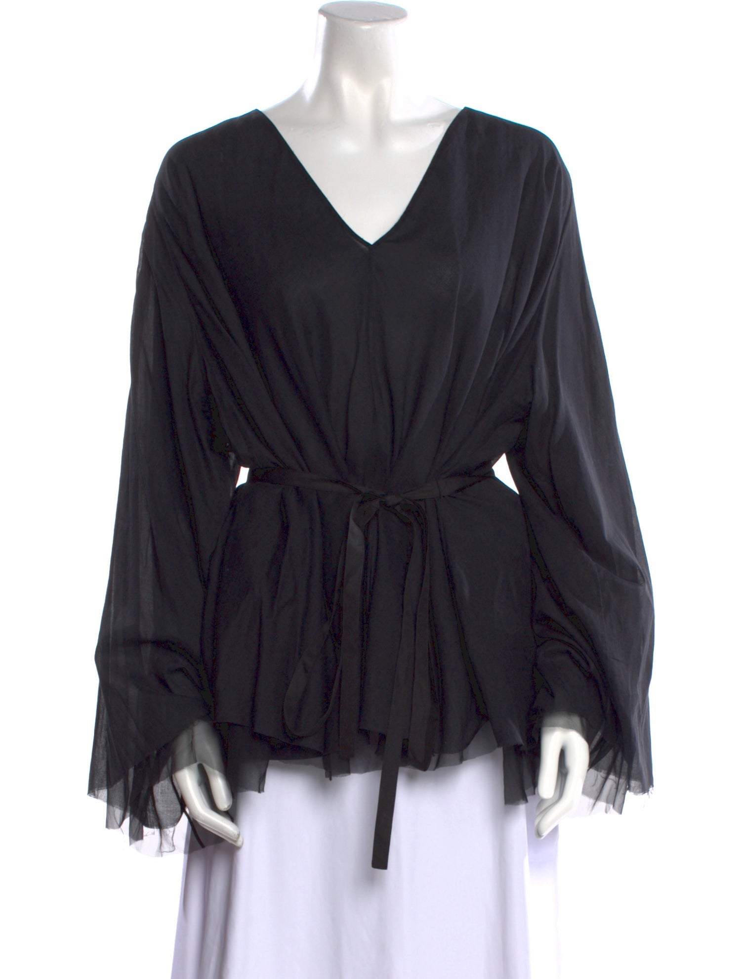 The Row V-Neck Long Sleeve Blouse