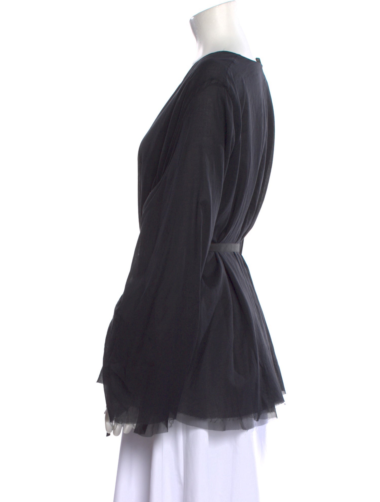 The Row V-Neck Long Sleeve Blouse