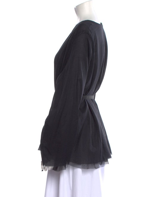 The Row V-Neck Long Sleeve Blouse