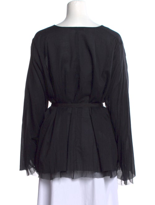 The Row V-Neck Long Sleeve Blouse