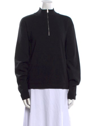 The Row Merino Wool Mock Neck Sweatshirt