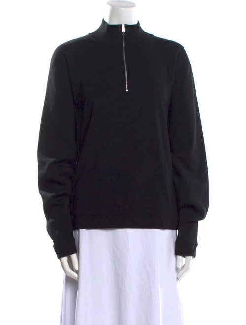 The Row Merino Wool Mock Neck Sweatshirt