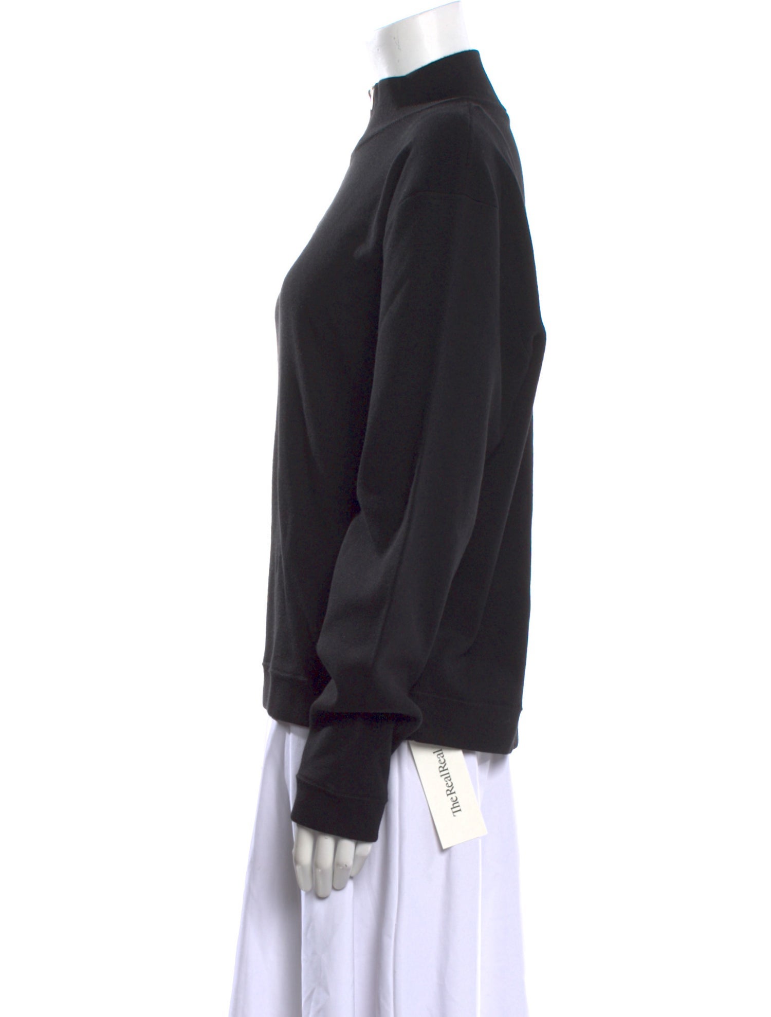The Row Merino Wool Mock Neck Sweatshirt