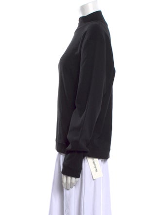 The Row Merino Wool Mock Neck Sweatshirt