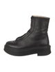 The Row Zipped I Leather Combat Boots