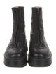 The Row Zipped I Leather Combat Boots