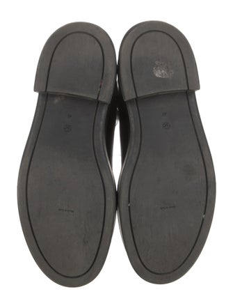 The Row Zipped I Leather Combat Boots