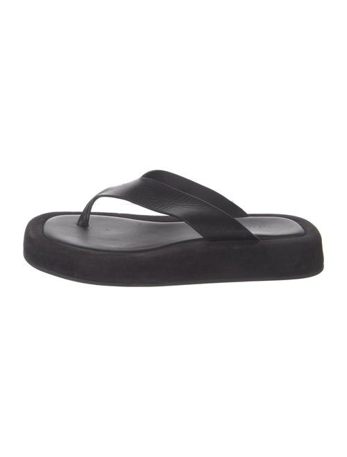 The Row Leather Flip Flops