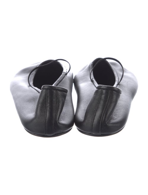 The Row Elastic Leather Mary Jane Flats