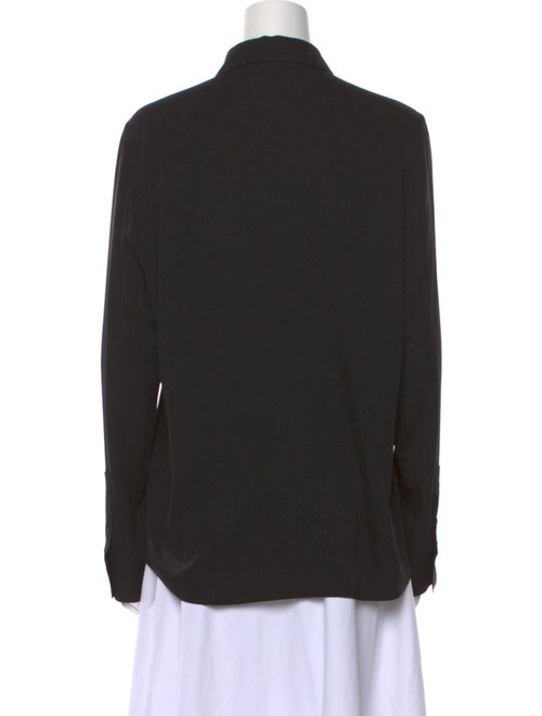 The Row Silk Long Sleeve Button-Up Top