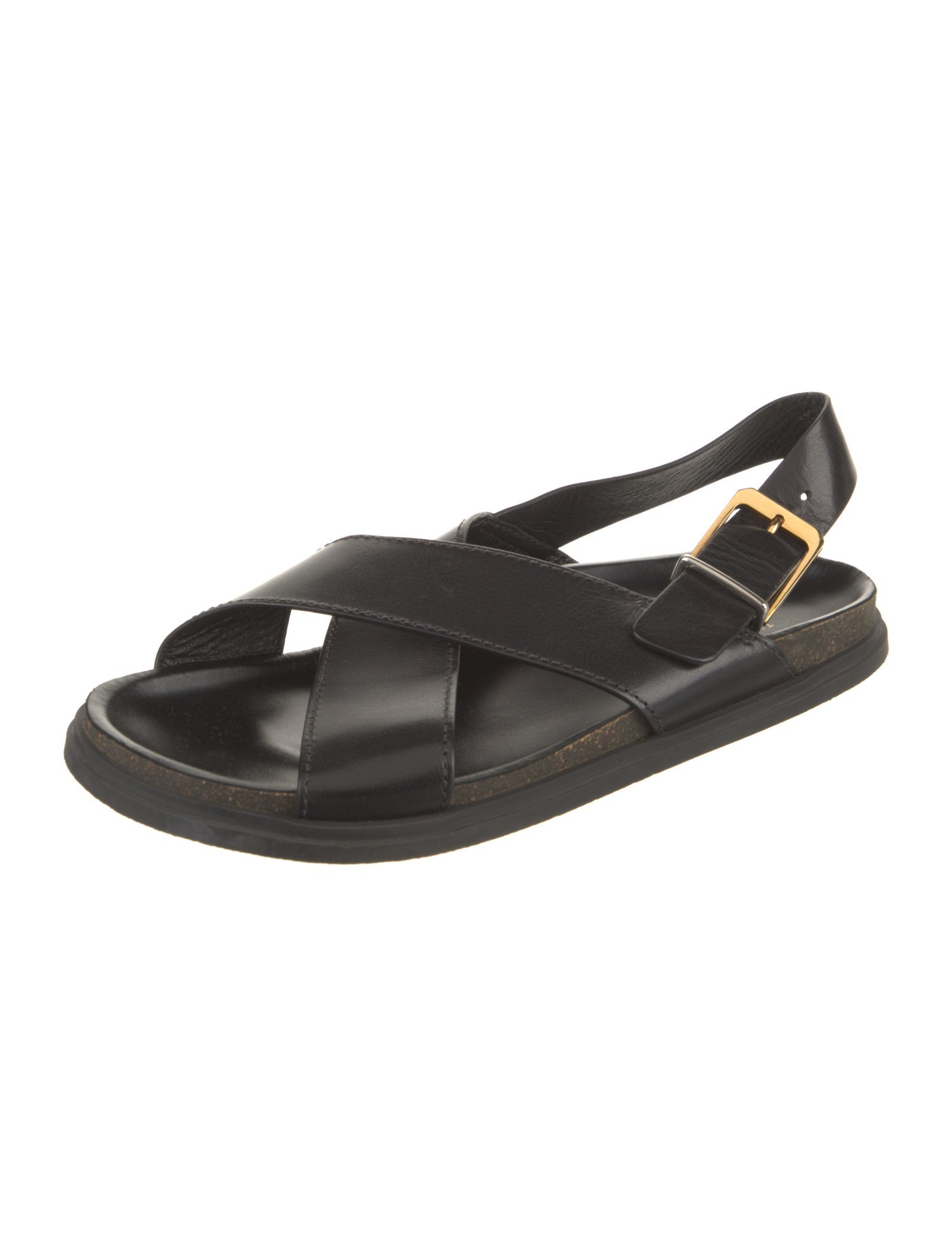 The Row Slingback Leather Slingback Sandals