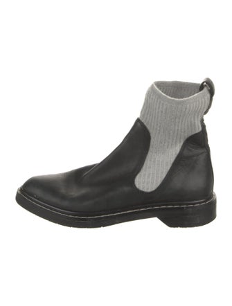 The Row Fara Leather Chelsea Boots
