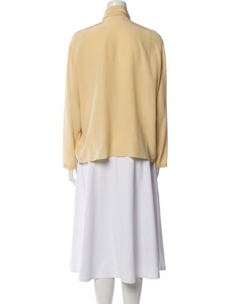 The Row Silk Tie Neck Blouse