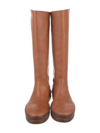 The Row Billie Leather Rain Boots