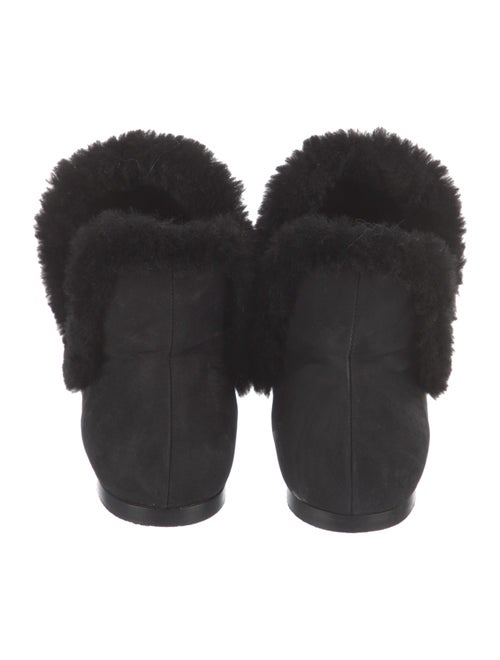 The Row Suede Fur Trim Chelsea Boots