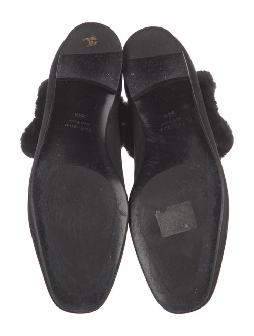 The Row Suede Fur Trim Chelsea Boots