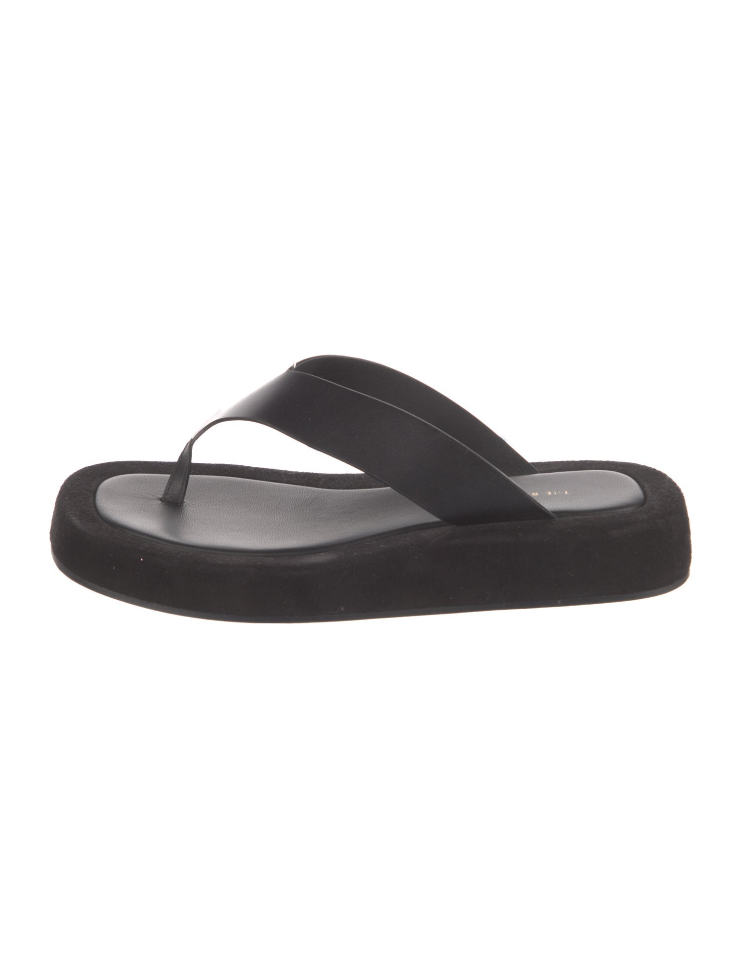 The Row Leather Flip Flops