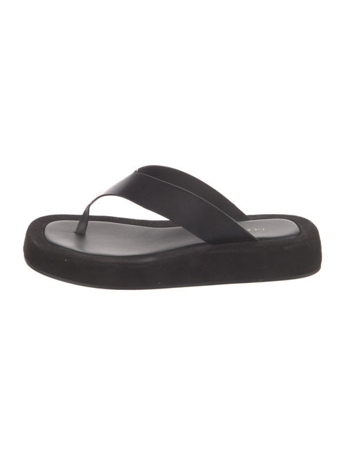 The Row Leather Flip Flops