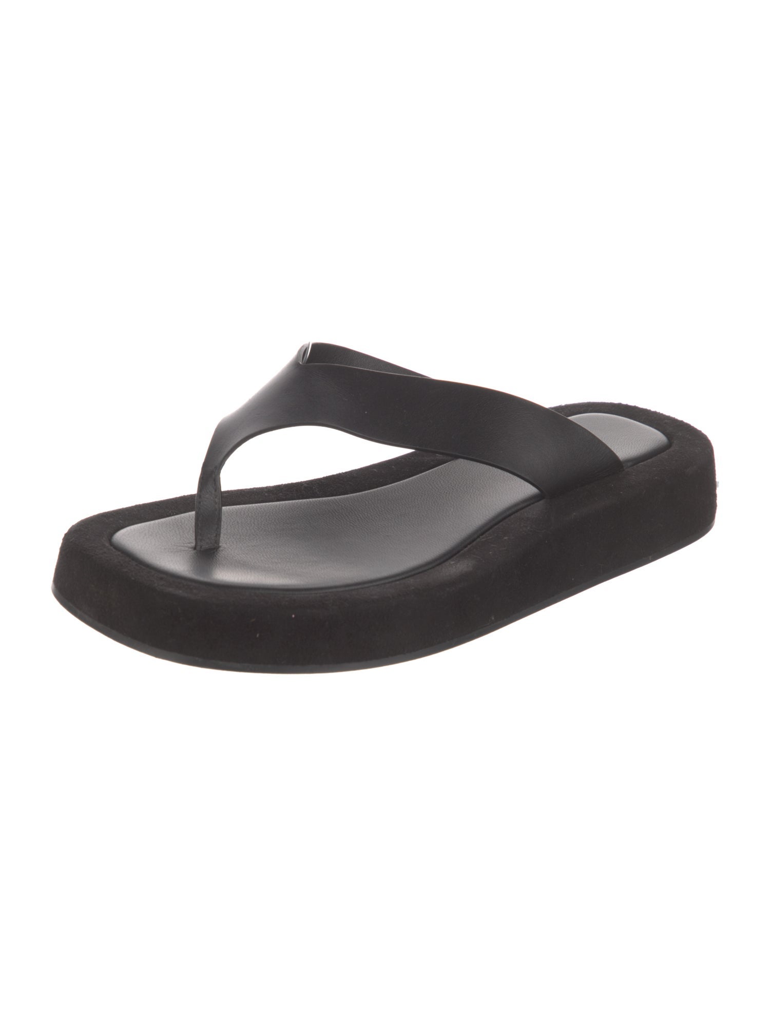 The Row Leather Flip Flops