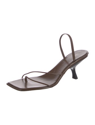 The Row Leather Slingback Sandals
