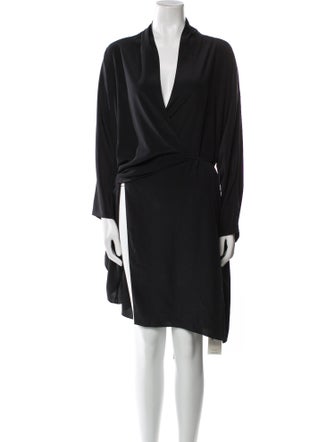 The Row V-Neck Knee-Length Dress