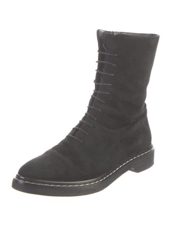 The Row Fara Suede Combat Boots