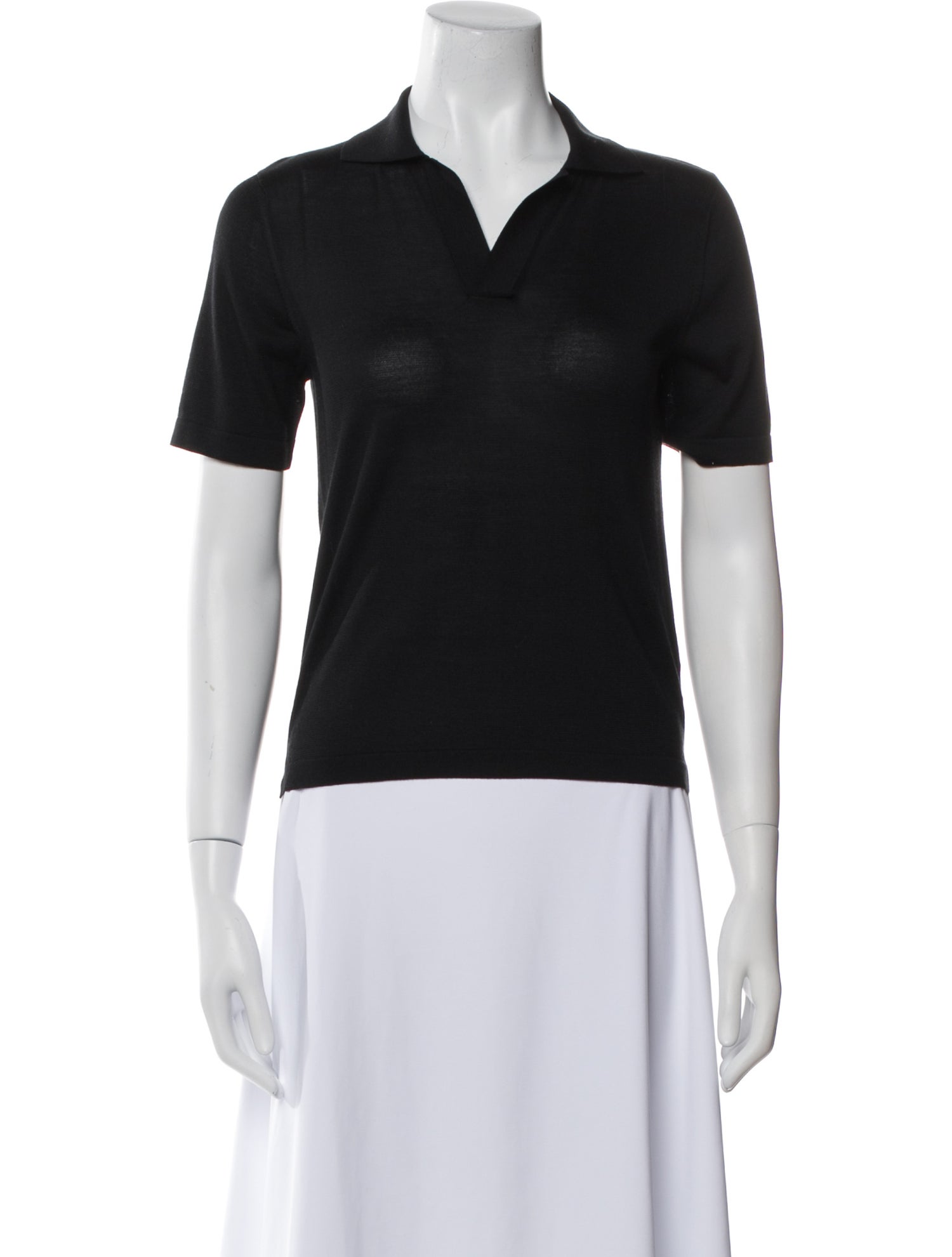 The Row Silk V-Neck Polo w/ Tags
