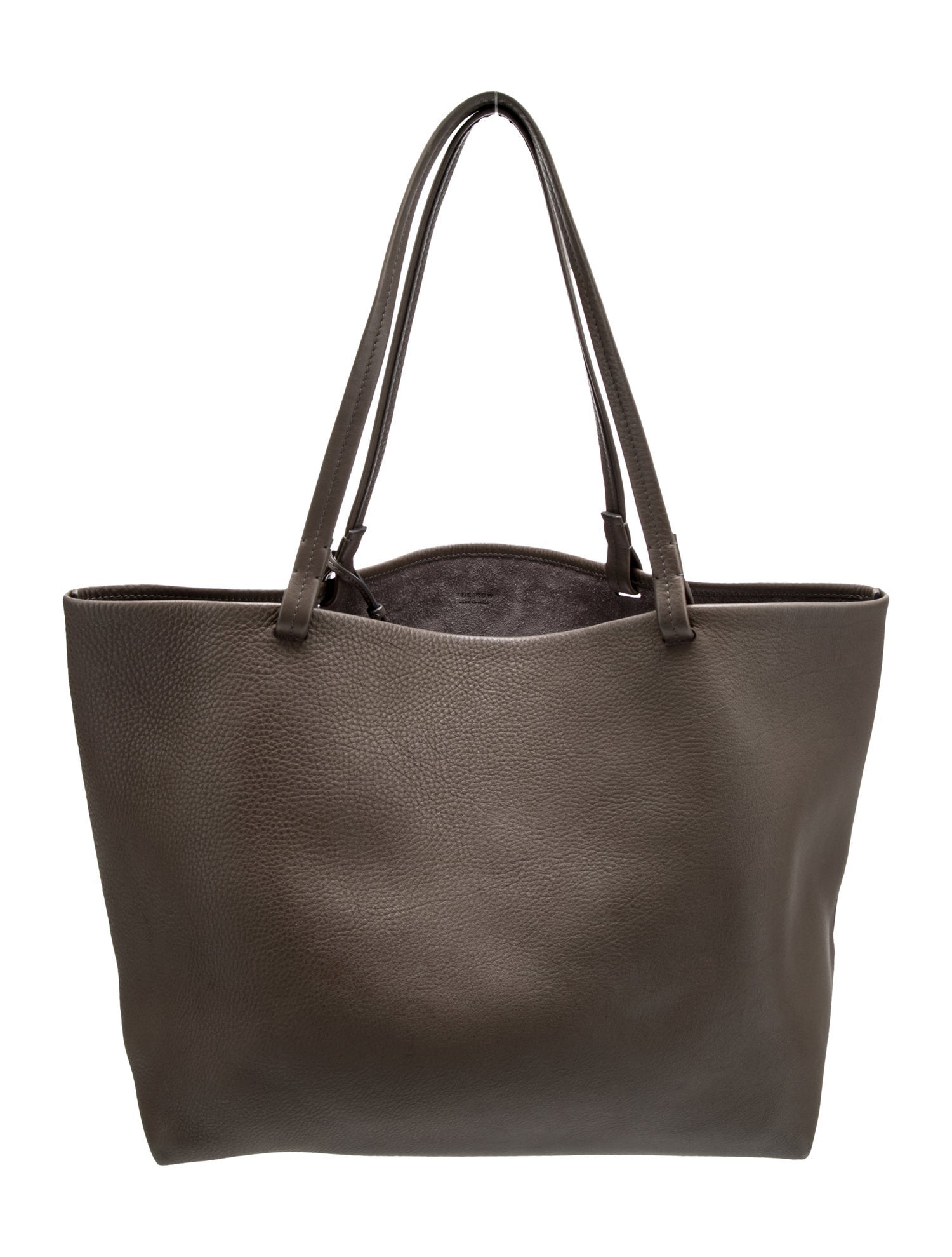 The Row Leather Park Tote w/ Pouch