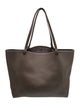 The Row Leather Park Tote w/ Pouch