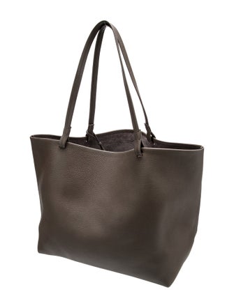 The Row Leather Park Tote w/ Pouch