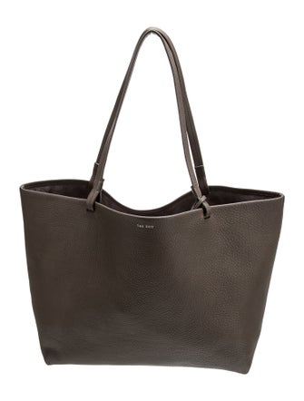 The Row Leather Park Tote w/ Pouch