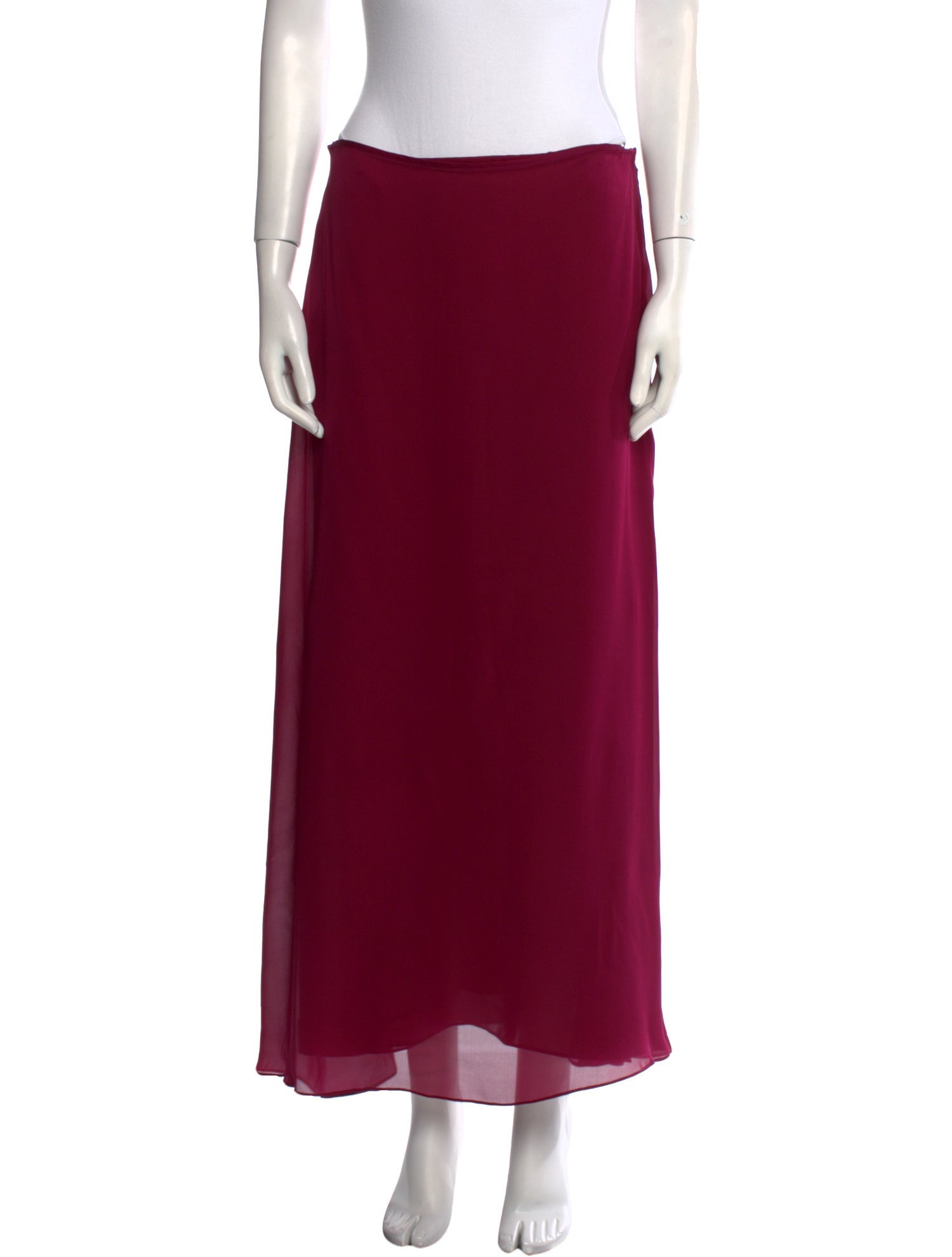 The Row Silk Midi Length Skirt