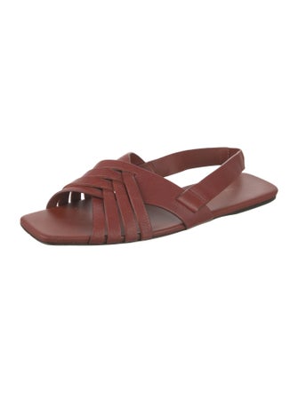 The Row Meera Leather Slingback Sandals