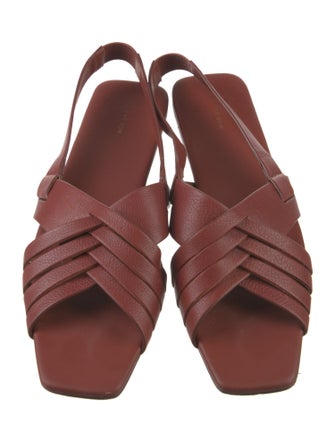 The Row Meera Leather Slingback Sandals