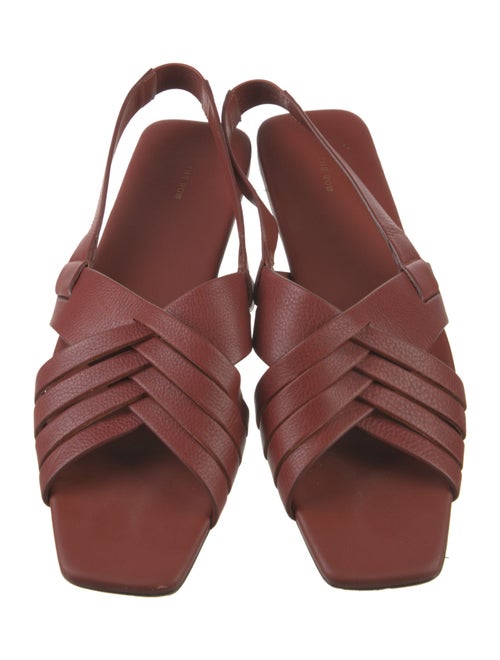 The Row Meera Leather Slingback Sandals