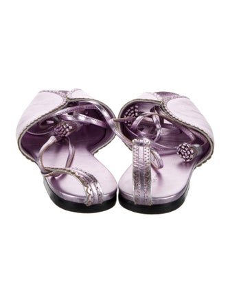 The Row Leather Tassel Accents Gladiator Sandals