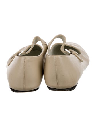 The Row Ava Goat Leather Mary Jane Flats