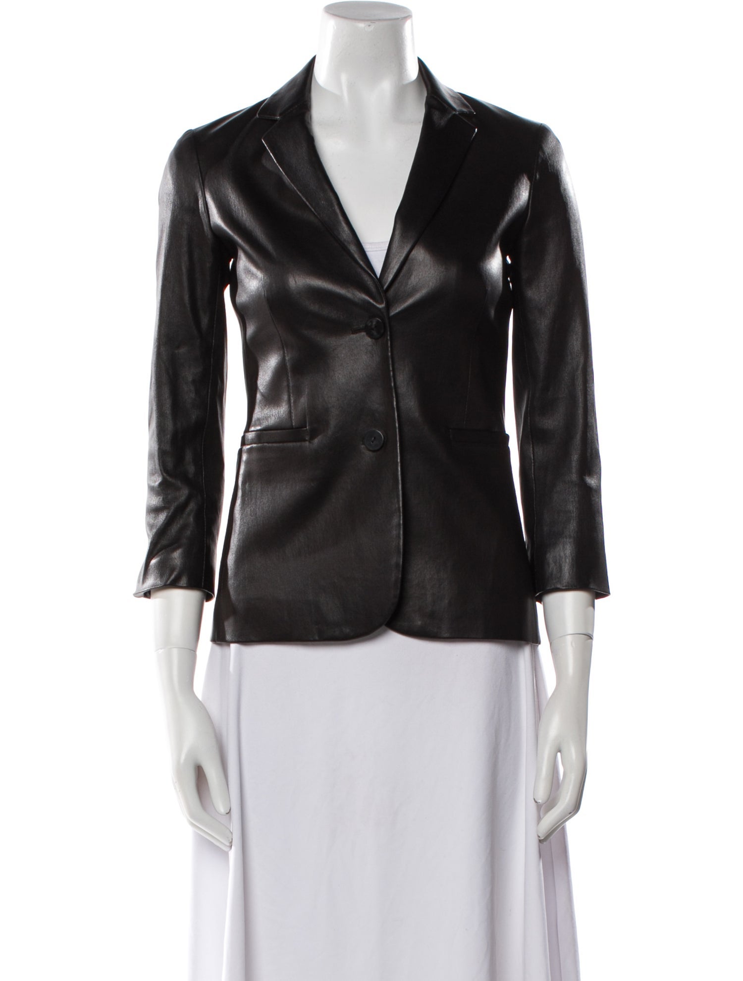 The Row Leather Blazer