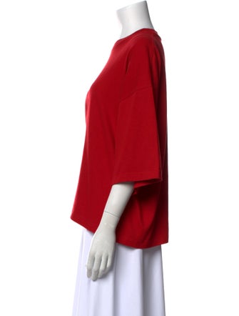 The Row Crew Neck Three-Quarter Sleeve Top