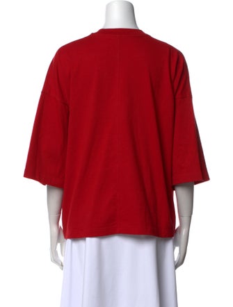 The Row Crew Neck Three-Quarter Sleeve Top