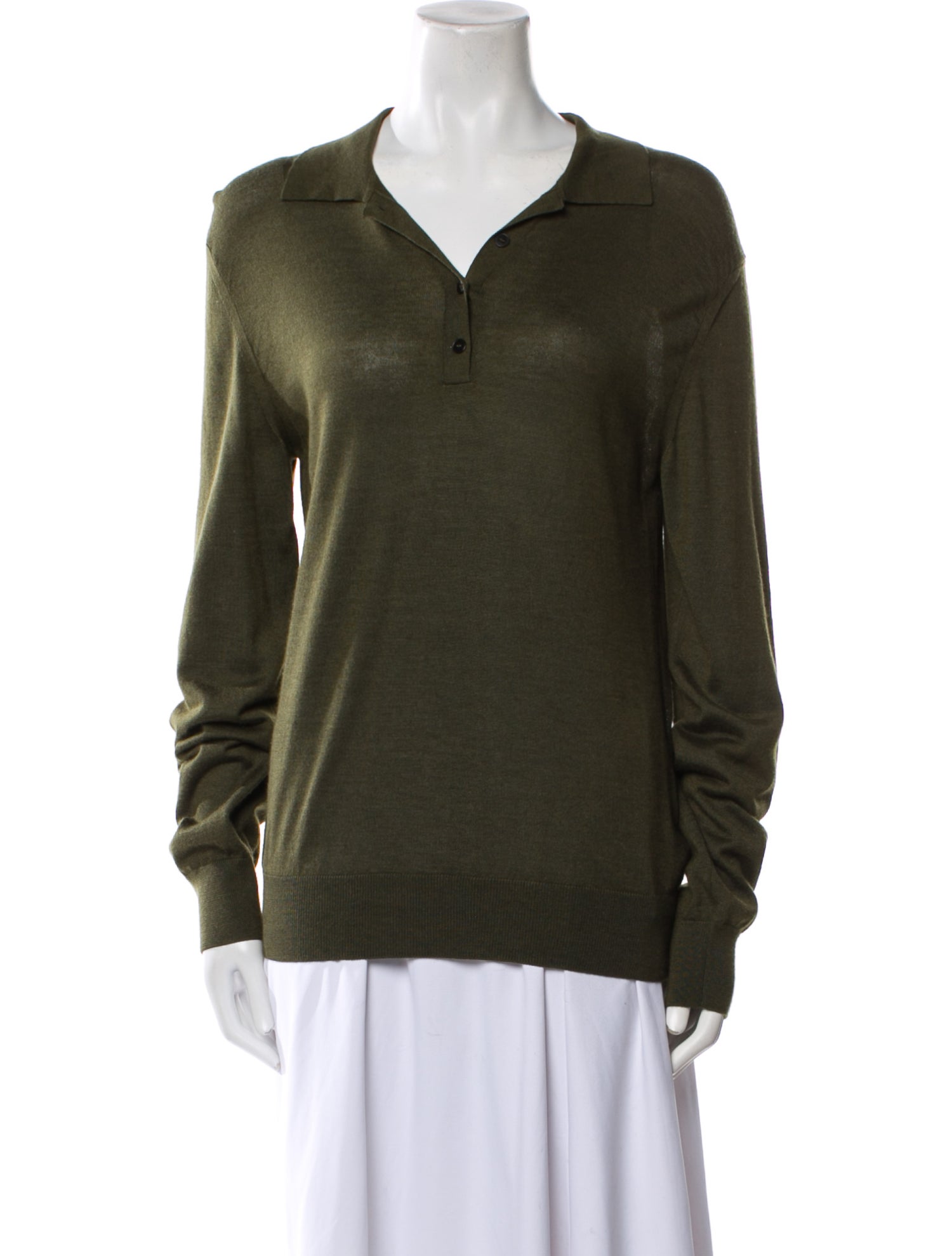 The Row Cashmere V-Neck Sweatshirt