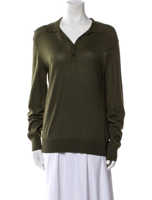 The Row Cashmere V-Neck Sweatshirt