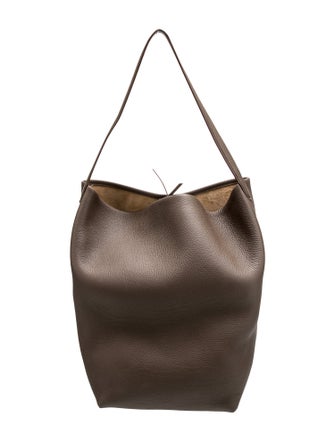 The Row Leather N/S Park Tote Large