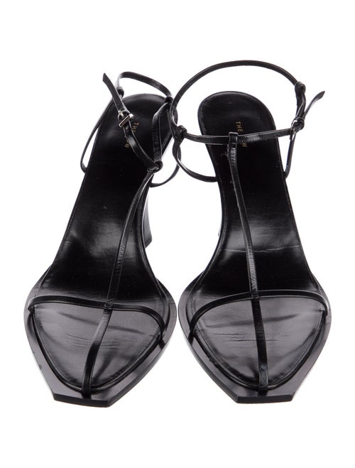 The Row T Bar Leather T-Strap Sandals