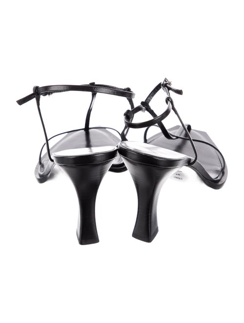 The Row T Bar Leather T-Strap Sandals