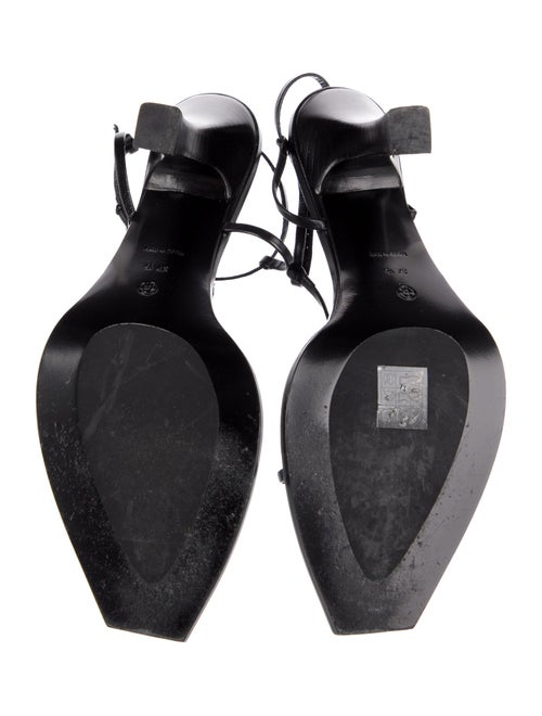 The Row T Bar Leather T-Strap Sandals