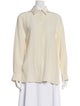 The Row Silk Long Sleeve Button-Up Top