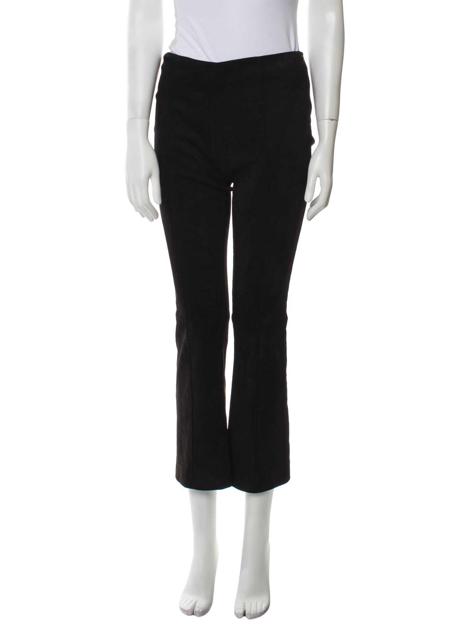 The Row Suede Straight Leg Pants