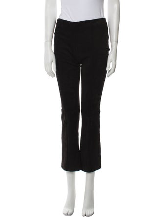 The Row Suede Straight Leg Pants